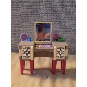 Fisher Price Loving Family Dollhouse Bedroom Vanity 2014 Collectible Miniature